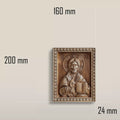 Dimension drawing of the small icon: 200 mm high, 160 mm wide, 24 mm deep