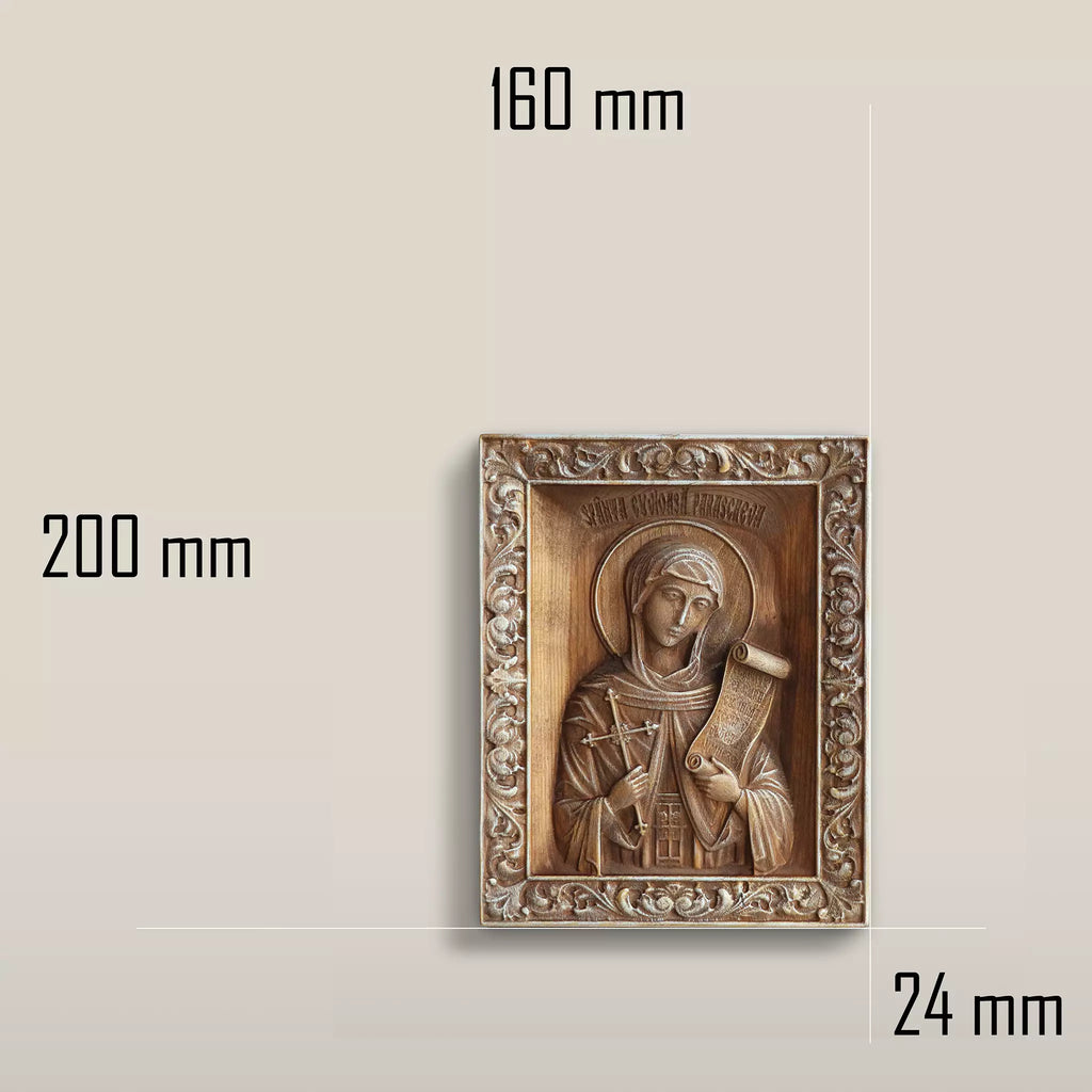 Dimension drawing of the small icon: 200 mm high, 160 mm wide, 24 mm deep