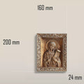 Dimension drawing of the small icon: 200 mm high, 160 mm wide, 24 mm deep