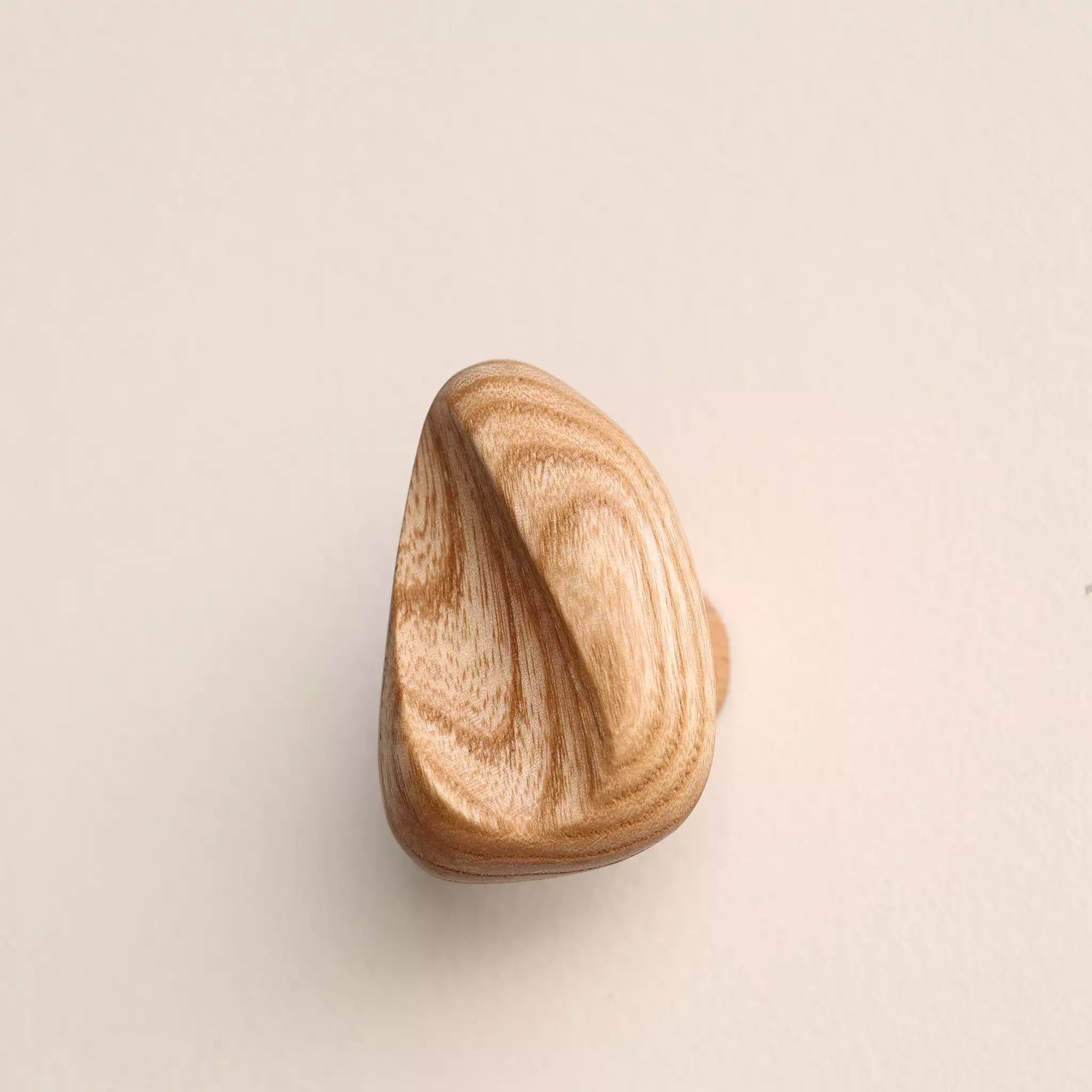 Leaf hook in the natural finish, showing the grain running across the curve