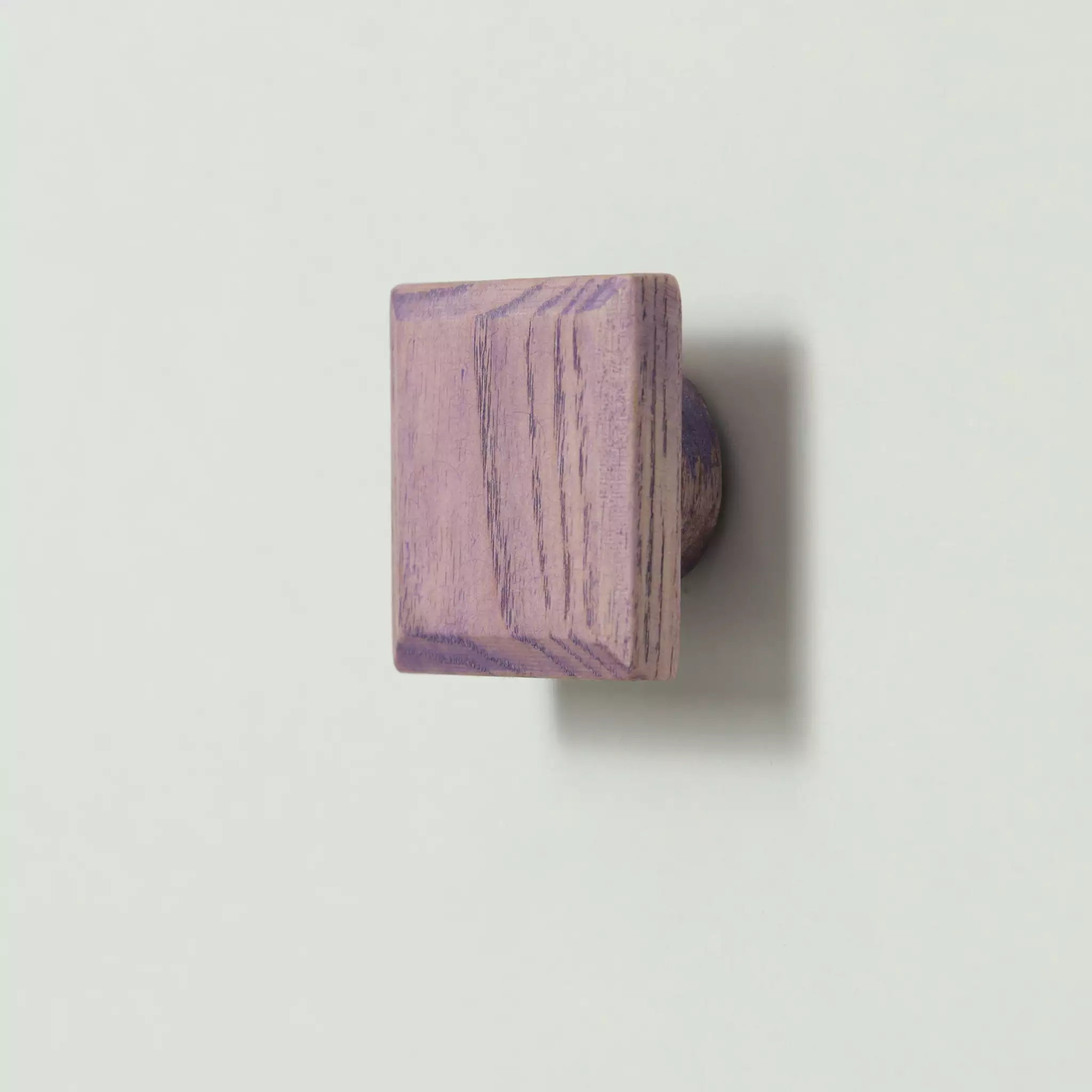 Bevelled Square Cabinet Knob, Solid Ash