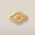 Solid ash petal cabinet knob in the Unfinished finish, front view