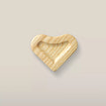 Solid ash scooped heart cabinet knob in the Unfinished finish, front view