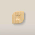 Solid ash twist cabinet knob in the Unfinished finish, front view