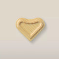Solid ash heart cabinet knob in the Unfinished finish, front view