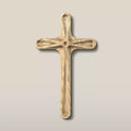 The cross in the unfinished version, bare sanded ash with no coating